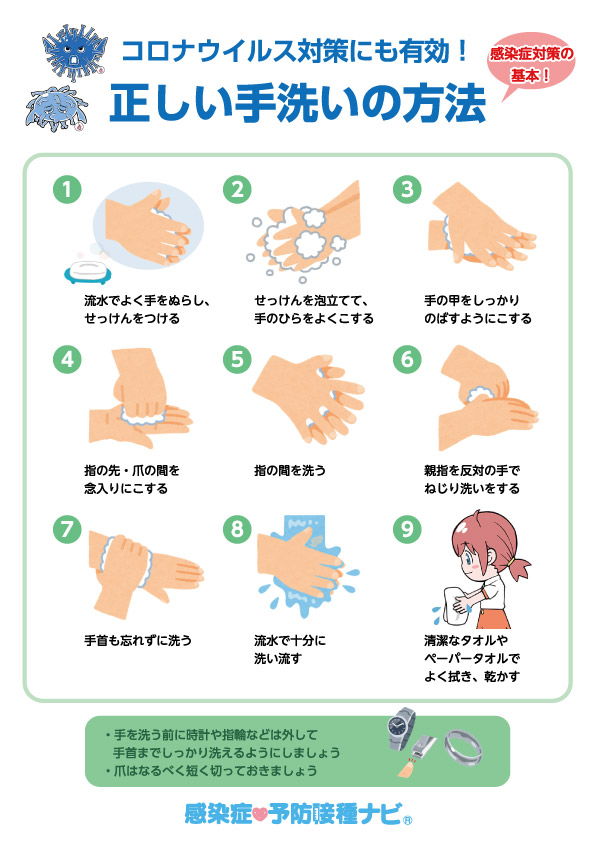 正しい手洗いの方法（びせいぶつ芸能社）